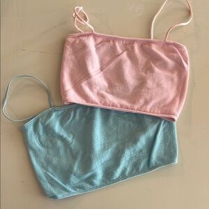 Pink and Blue Crop Tops